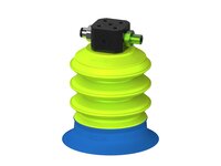 Przysawka piGRIP, warga do worków z pierśc. wzmac.Ø80 mm, Silikon 50°, 3 mieszki, podstawa typ 1, COAX in piGRIP, wys. przepływ, filtr siatkowy (G.BGI80S50.B3.S1.CSX.01) (9955670) - Piab