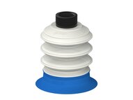 Przysawka piGRIP, warga do worków z pierśc. wzmac.Ø80 mm, Silikon 50°, 3 mieszki, podstawa typ 1, G1/2" wew.,, FDA (G.BGI80S50.B3.S1.G12F.00.FDA) (9914079) - Piab