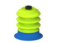 Przysawka piGRIP, warga do worków z pierśc. wzmac.Ø80 mm, Silikon 50°, 3 mieszki, podstawa typ 1, NPSF 1/8" wew., filtr siatkowy (G.BGI80S50.B3.S1.NS18F.01) (9944687) - Piab