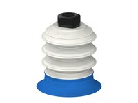 Przysawka piGRIP, warga do worków z pierśc. wzmac.Ø80 mm, Silikon 50°, 3 mieszki, podstawa typ 1, NPT 3/8" wew., filtr siatkowy, FDA (G.BGI80S50.B3.S1.NT38F.01.FDA) (9922244) - Piab
