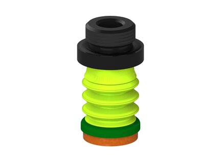 Przysawka piGRIP, warga piankowa, Ø25 mm, pianka NR (mocna), 3 mieszki, podstawa typ 1, G1/2" zew., filtr siatkowy (G.FLI25F.B3.S1.G12M.01) (9959419) - Piab