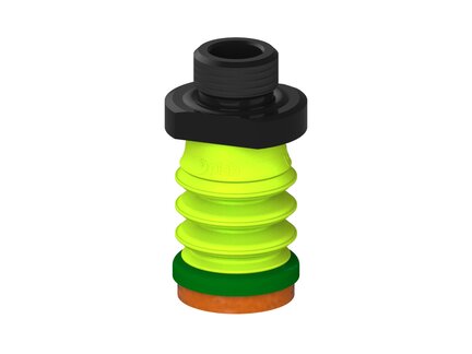 Przysawka piGRIP, warga piankowa, Ø25 mm, pianka NR (mocna), 3 mieszki, podstawa typ 1, G3/8" zew., (G.FLI25F.B3.S1.G38M.00) (9915965) - Piab