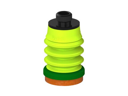 Przysawka piGRIP, warga piankowa, Ø25 mm, pianka NR (mocna), 3 mieszki, podstawa typ 1, gwint niski G 1/8" zew., (G.FLI25F.B3.S1.GL18M.00) (9905832) - Piab