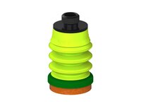 Przysawka piGRIP, warga piankowa, Ø25 mm, pianka NR (mocna), 3 mieszki, podstawa typ 1, gwint niski G 1/8" zew., (G.FLI25F.B3.S1.GL18M.20) (9963971) - Piab