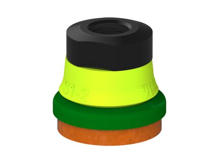 Przysawka piGRIP, warga piankowa, Ø25 mm, pianka NR (mocna), bez mieszków, podstawa typ 1, NPSF 1/8" wew., (G.FLI25F.F.S1.NS18F.00) (9907238) - Piab