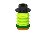 Przysawka piGRIP, warga piankowa, Ø25 mm, pianka NR (mocna), 3 mieszki, podstawa typ 1, gwint niski G3/8" zew., (G.FLI25F.B3.S1.GL38M.00) (9965320) - Piab