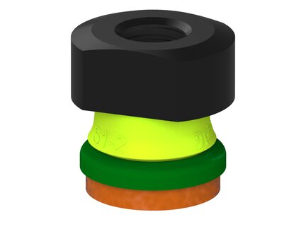 Przysawka piGRIP, warga piankowa, Ø25 mm, pianka NR (mocna), bez mieszków, podstawa typ 1, NPT 1/4" wew., (G.FLI25F.F.S1.NT14F.00) (9950734) - Piab
