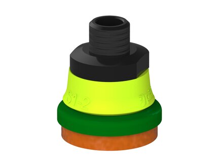 Przysawka piGRIP, warga piankowa, Ø25 mm, pianka NR (mocna), bez mieszków, podstawa typ 1, NPT 1/8" zew., (G.FLI25F.F.S1.NT18M.00) (9910256) - Piab