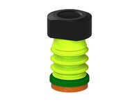 Przysawka piGRIP, warga piankowa, Ø25 mm, pianka NR (mocna), 3 mieszki, podstawa typ 1, dysk filtracyjny (G.FLI25F.B3.S1.MMF16F.02) (9926992) - Piab