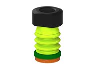 Przysawka piGRIP, warga piankowa, Ø25 mm, pianka NR (mocna), 3 mieszki, podstawa typ 1, dysk filtracyjny (G.FLI25F.B3.S1.MMF16F.02) (9926992) - Piab