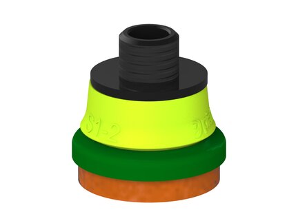 Przysawka piGRIP, warga piankowa, Ø25 mm, pianka NR (mocna), bez mieszków, podstawa typ 1, gwint niski NPT 1/8" zew., (G.FLI25F.F.S1.NTL18M.00) (9975346) - Piab