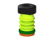 Przysawka piGRIP, warga piankowa, Ø25 mm, pianka NR (mocna), 3 mieszki, podstawa typ 1, NPSF 1/4" wew., (G.FLI25F.B3.S1.NS14F.00) (9950938) - Piab