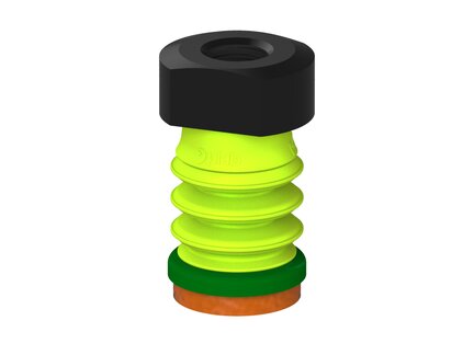 Przysawka piGRIP, warga piankowa, Ø25 mm, pianka NR (mocna), 3 mieszki, podstawa typ 1, NPT 1/4" wew., piSAVE 05/60 (G.FLI25F.B3.S1.NT14F.18) (9933000) - Piab