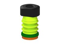 Przysawka piGRIP, warga piankowa, Ø25 mm, pianka NR (mocna), 3 mieszki, podstawa typ 1, NPT 1/4" wew., piSAVE 05/60 (G.FLI25F.B3.S1.NT14F.18) (9933000) - Piab