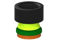 Przysawka piGRIP, warga piankowa, Ø25 mm, pianka NR (mocna), bez mieszków, podstawa typ 1, G1/2" wew., (G.FLI25F.F.S1.G12F.00) (9923177) - Piab