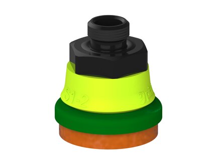 Przysawka piGRIP, warga piankowa, Ø25 mm, pianka NR (mocna), bez mieszków, podstawa typ 1, G1/8" zew., (G.FLI25F.F.S1.G18M.00) (9907704) - Piab