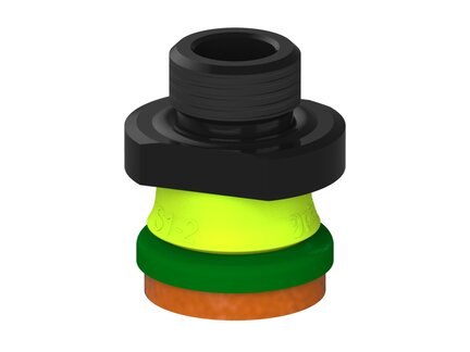 Przysawka piGRIP, warga piankowa, Ø25 mm, pianka NR (mocna), bez mieszków, podstawa typ 1, G3/8" zew., (G.FLI25F.F.S1.G38M.00) (9910640) - Piab