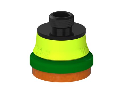 Przysawka piGRIP, warga piankowa, Ø25 mm, pianka NR (mocna), bez mieszków, podstawa typ 1, gwint niski G 1/8" zew., (G.FLI25F.F.S1.GL18M.00) (9914854) - Piab