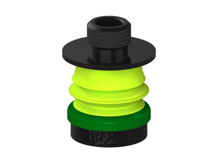 Przysawka piGRIP, warga piankowa, Ø25 mm, pianka EPDM (miękka), 1 mieszek, podstawa typ 1, gwint niski G1/4" zew., filtr siatkowy (G.FLI25S.B1.S1.GL14M.01) (9937957) - Piab