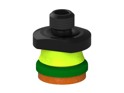 Przysawka piGRIP, warga piankowa, Ø25 mm, pianka NR (mocna), bez mieszków, podstawa typ 1, M12 zew., (G.FLI25F.F.S1.MM12M.00) (9937065) - Piab