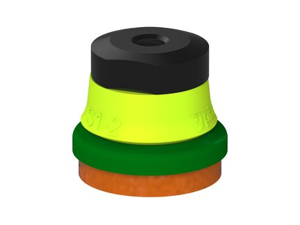 Przysawka piGRIP, warga piankowa, Ø25 mm, pianka NR (mocna), bez mieszków, podstawa typ 1, filtr siatkowy (G.FLI25F.F.S1.MM6F.01) (9906440) - Piab