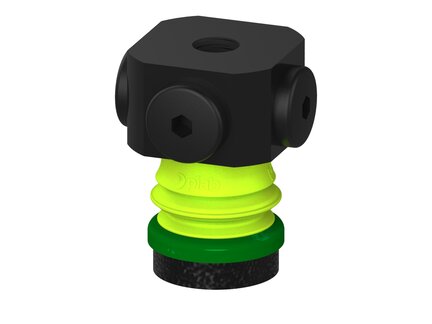 Przysawka piGRIP, warga piankowa, Ø25 mm, pianka EPDM (miękka), 1 mieszek, podstawa typ 1, NPSF 5x1/8" wew., filtr siatkowy (G.FLI25S.B1.S1.NS518F.01) (9951976) - Piab