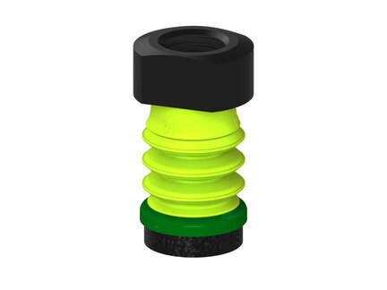 Przysawka piGRIP, warga piankowa, Ø25 mm, pianka EPDM (miękka), 3 mieszki, podstawa typ 1, NPT 3/8" wew., filtr siatkowy (G.FLI25S.B3.S1.NT38F.01) (9916123) - Piab