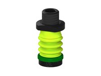 Przysawka piGRIP, warga piankowa, Ø25 mm, pianka EPDM (miękka), 3 mieszki, podstawa typ 1, NPT 3/8" zew., filtr siatkowy (G.FLI25S.B3.S1.NT38M.01) (9939882) - Piab