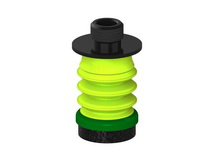 Przysawka piGRIP, warga piankowa, Ø25 mm, pianka EPDM (miękka), 3 mieszki, podstawa typ 1, gwint niski G1/4" zew., (G.FLI25S.B3.S1.GL14M.00) (9903399) - Piab
