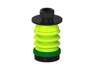 Przysawka piGRIP, warga piankowa, Ø25 mm, pianka EPDM (miękka), 3 mieszki, podstawa typ 1, gwint niski G1/4" zew., (G.FLI25S.B3.S1.GL14M.00) (9903399) - Piab