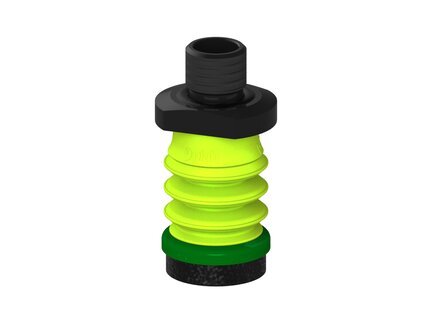 Przysawka piGRIP, warga piankowa, Ø25 mm, pianka EPDM (miękka), 3 mieszki, podstawa typ 1, gwint M14x1 zew., (G.FLI25S.B3.S1.MMF14M.00) (9915666) - Piab