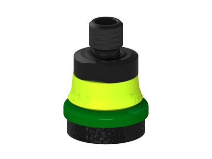 Przysawka piGRIP, warga piankowa, Ø25 mm, pianka EPDM (miękka), bez mieszków, podstawa typ 1, gwint M10 zew., (G.FLI25S.F.S1.MM10M.00) (9928758) - Piab