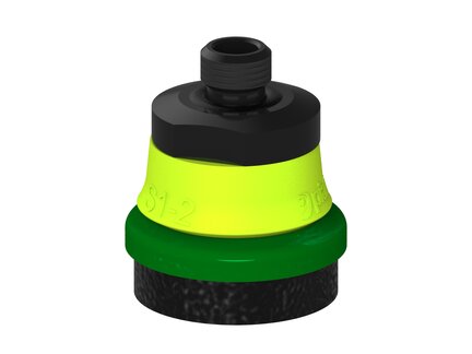 Przysawka piGRIP, warga piankowa, Ø25 mm, pianka EPDM (miękka), bez mieszków, podstawa typ 1, gwint M8x1 zew., piSAVE 05/60 (G.FLI25S.F.S1.MMF8M.15) (9924635) - Piab