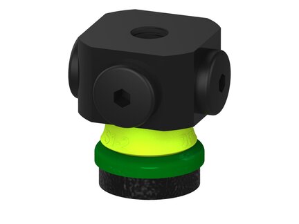 Przysawka piGRIP, warga piankowa, Ø25 mm, pianka EPDM (miękka), bez mieszków, podstawa typ 1, NPSF 5x1/8" wew., (G.FLI25S.F.S1.NS518F.00) (9935622) - Piab