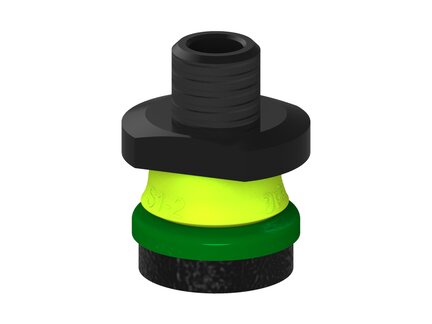 Przysawka piGRIP, warga piankowa, Ø25 mm, pianka EPDM (miękka), bez mieszków, podstawa typ 1, NPT 1/4" zew., (G.FLI25S.F.S1.NT14M.00) (9953339) - Piab