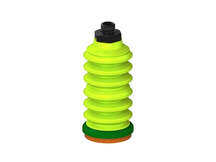 Przysawka piGRIP, warga piankowa, Ø35 mm, pianka NR (mocna), 6 mieszków (3+3), podstawa typ 1, G1/8" zew., filtr siatkowy (G.FLI35F.B6.S1.G18M.01) (9917959) - Piab