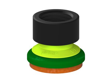 Przysawka piGRIP, warga piankowa, Ø35 mm, pianka NR (mocna), bez mieszków, podstawa typ 1, G1/2" wew., (G.FLI35F.F.S1.G12F.00) (9942754) - Piab