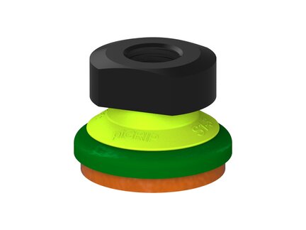 Przysawka piGRIP, warga piankowa, Ø35 mm, pianka NR (mocna), bez mieszków, podstawa typ 1, G1/4" wew., (G.FLI35F.F.S1.G14F.00) (9950492) - Piab