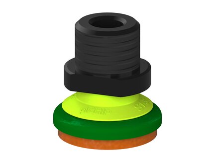 Przysawka piGRIP, warga piankowa, Ø35 mm, pianka NR (mocna), bez mieszków, podstawa typ 1, NPT 1/2" zew., (G.FLI35F.F.S1.NT12M.00) (9960306) - Piab