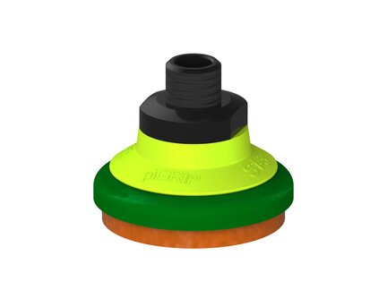 Przysawka piGRIP, warga piankowa, Ø35 mm, pianka NR (mocna), bez mieszków, podstawa typ 1, NPT 1/8" zew., (G.FLI35F.F.S1.NT18M.00) (9914399) - Piab