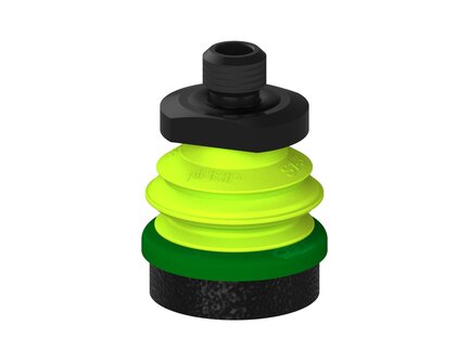 Przysawka piGRIP, warga piankowa, Ø35 mm, pianka EPDM (miękka), 1 mieszek, podstawa typ 1, M12 zew., filtr siatkowy (G.FLI35S.B1.S1.MM12M.01) (9931874) - Piab