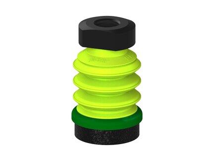 Przysawka piGRIP, warga piankowa, Ø35 mm, pianka EPDM (miękka), 3 mieszki, podstawa typ 1, G1/4" wew., filtr siatkowy (G.FLI35S.B3.S1.G14F.01) (9940878) - Piab