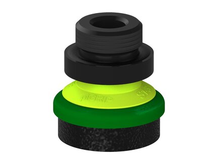 Przysawka piGRIP, warga piankowa, Ø35 mm, pianka EPDM (miękka), bez mieszków, podstawa typ 1, G1/2" zew., (G.FLI35S.F.S1.G12M.00) (9936613) - Piab