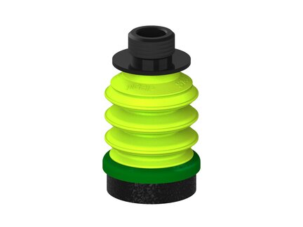Przysawka piGRIP, warga piankowa, Ø35 mm, pianka EPDM (miękka), 3 mieszki, podstawa typ 1, gwint niski G3/8" zew., (G.FLI35S.B3.S1.GL38M.00) (9954245) - Piab