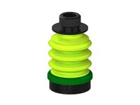 Przysawka piGRIP, warga piankowa, Ø35 mm, pianka EPDM (miękka), 3 mieszki, podstawa typ 1, gwint niski G3/8" zew., (G.FLI35S.B3.S1.GL38M.00) (9954245) - Piab