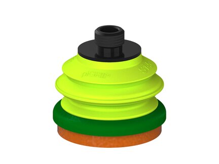 Przysawka piGRIP, warga piankowa, Ø50 mm, pianka NR (mocna), 1 mieszek, podstawa typ 1, gwint niski G1/4" zew., (G.FLI50F.B1.S1.GL14M.00) (9926193) - Piab