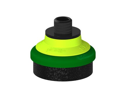 Przysawka piGRIP, warga piankowa, Ø35 mm, pianka EPDM (miękka), bez mieszków, podstawa typ 1, gwint niski NPT 1/8" zew., filtr siatkowy (G.FLI35S.F.S1.NTL18M.01) (9922782) - Piab