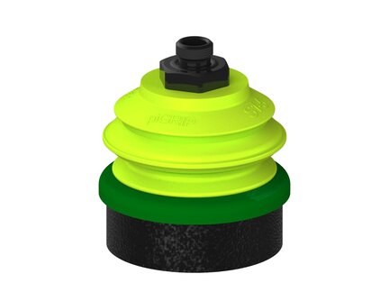 Przysawka piGRIP, warga piankowa, Ø50 mm, pianka EPDM (miękka), 1 mieszek, podstawa typ 1, G1/8" zew., filtr siatkowy (G.FLI50S.B1.S1.G18M.01) (9903667) - Piab