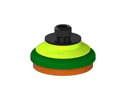 Przysawka piGRIP, warga piankowa, Ø50 mm, pianka NR (mocna), bez mieszków, podstawa typ 1, gwint niski G1/4" zew., (G.FLI50F.F.S1.GL14M.00) (9925780) - Piab