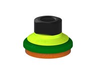 Przysawka piGRIP, warga piankowa, Ø50 mm, pianka NR (mocna), bez mieszków, podstawa typ 1, NPT 3/8" wew., (G.FLI50F.F.S1.NT38F.00) (9919073) - Piab